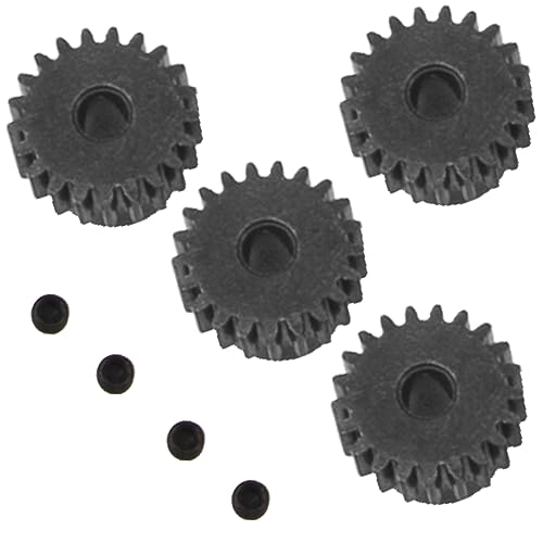 Steel 48 Pitch Pinion Gear Set 3.175mm Shaft 19T 20T 21T 22T Motor Gears Compatible with Tamiya Kyosho RedCat Losi Axial Traxxas 1/10 RC Car