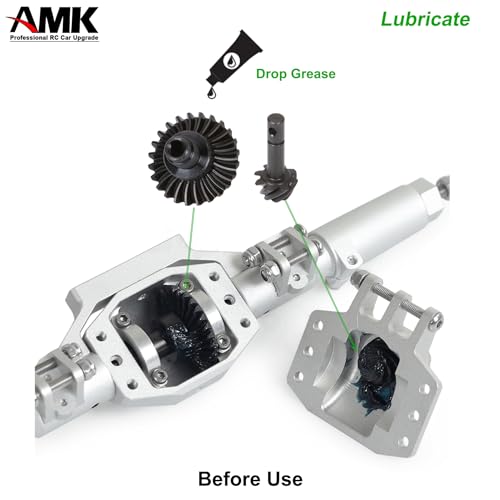 AMK 2 Sets Metal SCX10 III Bevel Gear, Ring Pinion Gear Set, -20% 8T-30T 1/10 Capra Underdrive Differential Axle Gears for RC Crawler Axial SCX10 Upgrades AR44 AR45 F9 (8T-30T) - size: 8T-30T