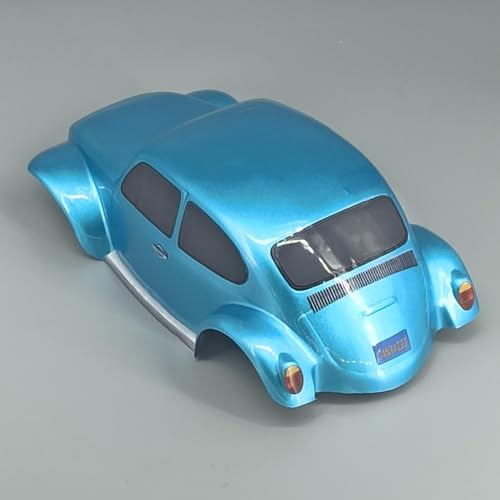 SANTAIZI 1/16 Scale Beetle Bule Body Shell Replacement for MT and Short Course Car Width 130mm with Decal Sheet(STZ16TGLAN)