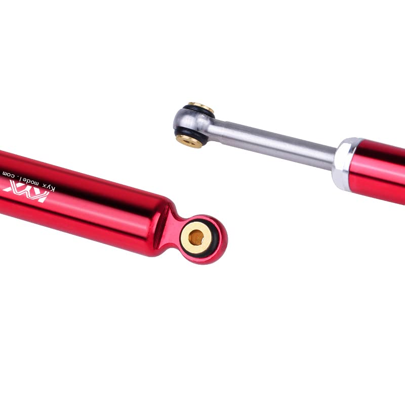 KYX Racing Aluminum Suspension Shock Absorber Inner Spring Shock 52mm Upgrades Parts Accessories for 1/24 RC Crawler Car Axial AX24 (4pcs), Red