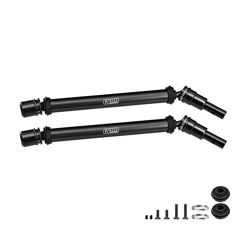 GPM Medium Carbon Steel+Aluminium Front/Rear CVD Drive Shaft for ARRMA 1/10 Outcast 4X4 4S V2 Blx ARA4410V2 (Black) - color: Black