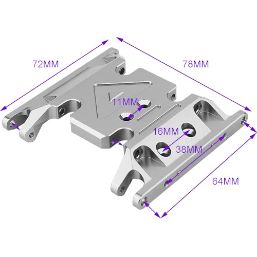 1pc Metal Aluminum Alloy Transmission Holder Skid Plate for 1/10 RC Crawler Axial SCX10 II 90046 AXI90075 Upgrade Parts