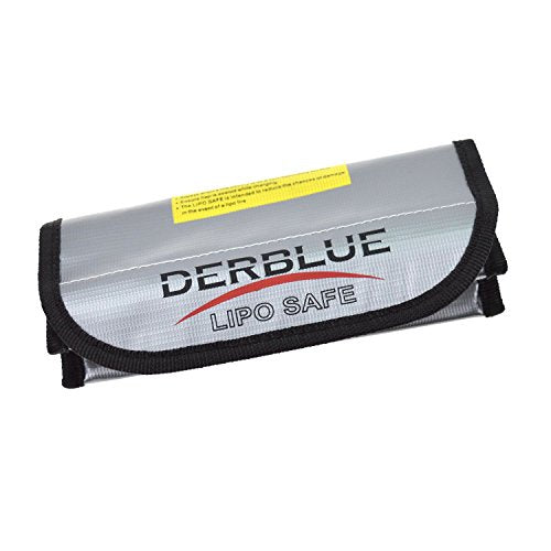 DerBlue 2pcs Fireproof Explosionproof Lipo Battery Safe Bag Lipo Battery Guard Safe Bag(185x75x60mm)