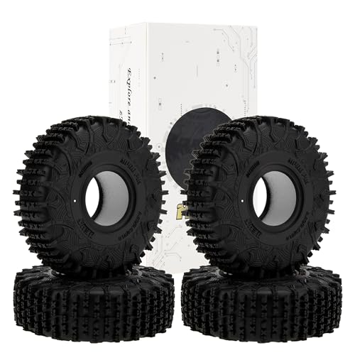 MEUS RACING 1.0 Tires - MS6 MPRO Pin Tires for TRX4M SCX24 FCX24 AX24 1/24 1/18 RC Crawler, 0.83/2.52/R1.0, #M1009 - size: M1009