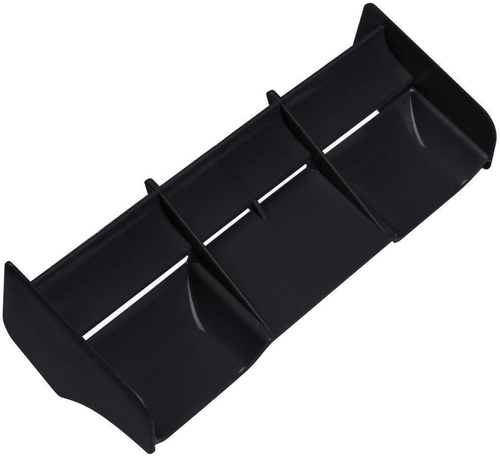 1/8 RC Car Rear Spoiler Tail Wing for 1:8 Scale RC Off Road Truck Buggy Racing Car (Black) - color: Black