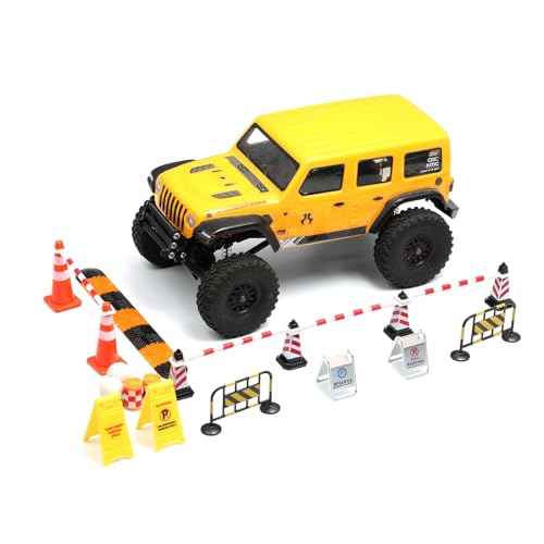 Mini Traffic Signs and Speed Bumps for 1/18 1/24 1/30 RC Cars | Miniature Plastic Road Cones, Parking Signs, Speed Bump,Garage Diorama, Scene Setup & Decoration,Simulated Traffic