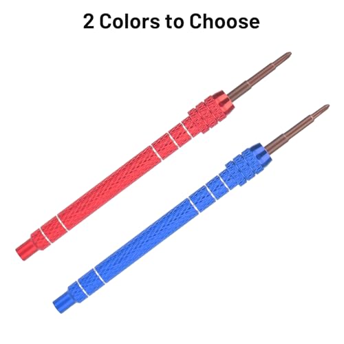 RC Screw Driver Set, daitoku RC Tool Kit Include PH1.5mm/2.0mm H1.3mm T4 Plum for AXIAL SCX30 Ford Bronco 4X4 SCX30 Jeep Wrangler JLU 4X4 (Red) - color: Red