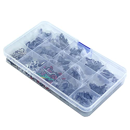 610PCS Universal RC car Parts Screw Tool Kit Screws Assortment Set, Hardware Fasteners for Traxxas Axial Redcat Arrma HPI SCX10 Losi 1/8 1/10 1/12 1/16 Scale RC Cars Trucks Crawler, RC Screw Kit