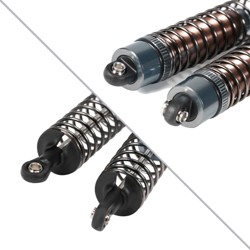 52MM Oil Shock Absorbers Upgrade for 1/10 RC On-Road Cars | Fits Tamiya TT-01/02 / M03-06 / TA05/06 / M05 / M06 - Oil Damper Upgrade - Gray - color: Gray