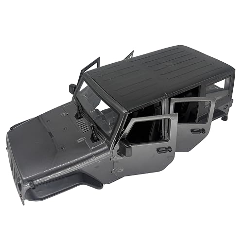1/10 Jeep Hard Body Shell kit,Open Car Shell Kit 313mm Wheelbase for RC Crawler Car Axial SCX10 SCX10 II 90046 90047 RGT EX86100 (Grey) - color: Grey