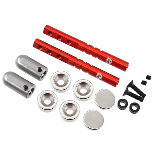 Magnetic Realistic Body Mounts for 1/10 Car/Rock Crawler (Red) - color: Red