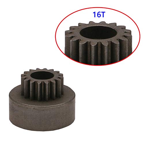 16T Flywheel Clutch Bell & Ball Bearings Set for HSP 94188 1/10 RC 1:10 Car Upgrade Parts Aluminum Alloy 16 Teeth Flywheel Assembly Kit Set (Color: Blue)