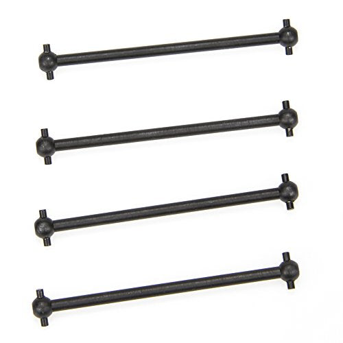 Front/Rear Center Driving Dogbone Shaft 06006 70MM Iron Black for 1/10 RC Hobby Model Car HPI HSP,COJOYS,4PCS (Black)