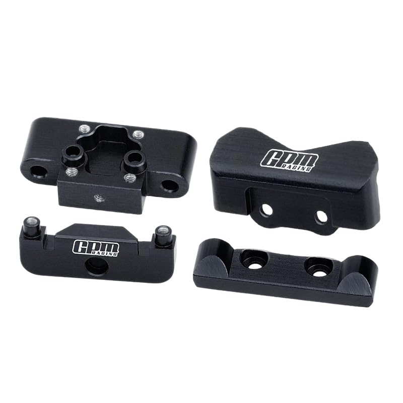 GPM 7075 Alloy Front Bulkhead & Rear Pin Mounts for LOSI 1/24 Micro-B 2Wd Buggy Rtr-Los00007 - color: Black