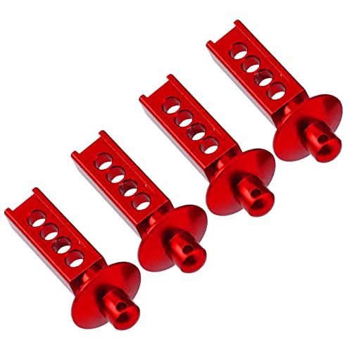 4Pcs Vgoohobby Aluminum Alloy RC Body Post Mounts Compatible with Traxxas Mini E-Revo Mini Slash 1/16 RC Car (Red) - color: Red