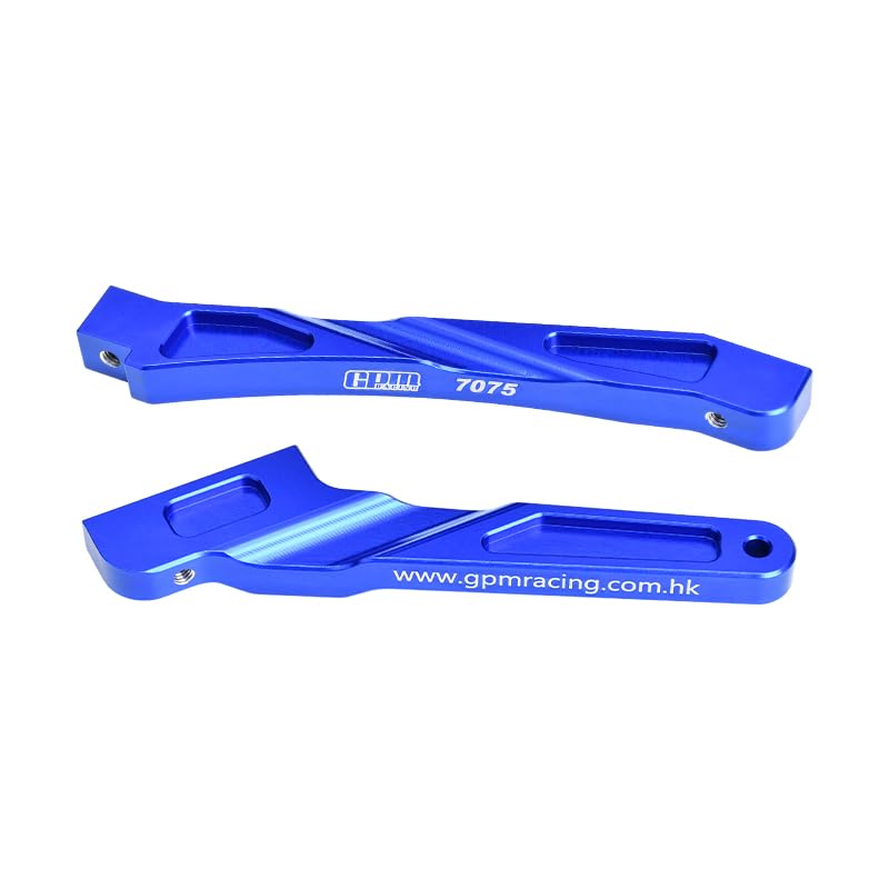 GPM 7075-T6 Alloy Front and Rear Chassis Brace for 1/8 Notorious 6S V6 4X4 Blx Brushless Stunt Truck Rtr-Ara8611V6 (Blue) - color: Blue