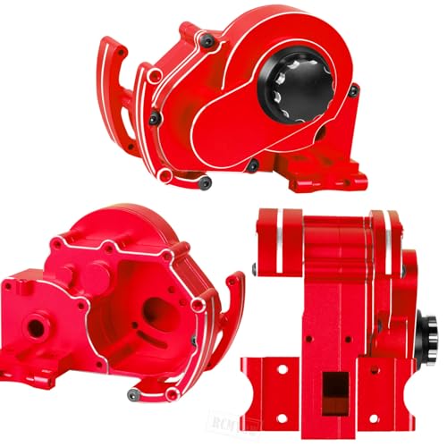 Aluminum Transmission Gearbox & Drive Shaft Axles Upgrades Part for 1/10 Slash 2WD(VXL),Stampede 2WD(VXL) 2WD,Rustler 2WD(VXL),Red - color: Red - (Transmission Gearbox & Drive Shaft)