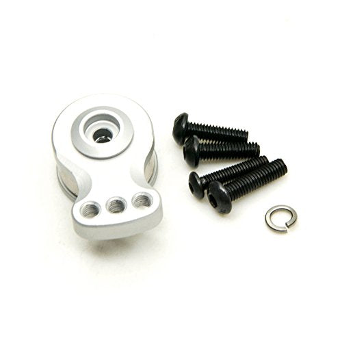 Aluminum RC 25T Servo Saver 3 Holes Adjustable Hi-Torque Servo Saver Horn Compatible with Futaba Tamiya Servos 1/10 Traxxa TRX4 TRX6 SCX10 Capra RC Car (Silver-S) - color: Silver-s