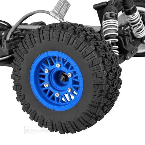 RC Wheels and Tires Truck Tires Short Course Tires for 1/10 Scale Car Arrm a Senton,Slash 2WD 4×4,Axia1,Rc 4wd,Red cat,Plastic Wheels Rubber Tires,4pcs,Navy Blue - color: Navy Blue(4pcs)