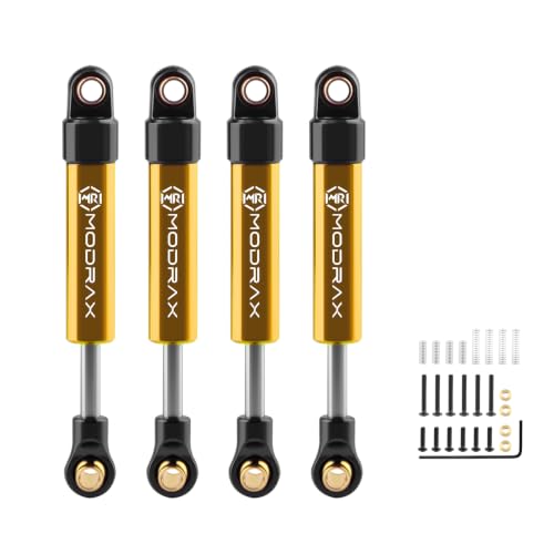 52mm Ultra-Thin Shock Adjustable Inner Spring for TRX4M, Black Gold | CNC Aluminum Dampers, Multi Mode Adjustment, Low Friction Damping Shaft - color: Black Gold
