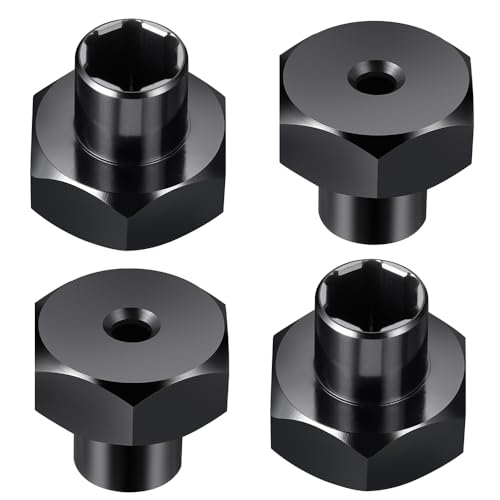 MORLORDY 4Pcs 5mm to 12mm(+10mm) WPL Wheel Hex Hub Adapter Wheel Spacers for WPL D12 2wd SCX24 1/10 1/24 RC Car Truck Upgrade Parts
