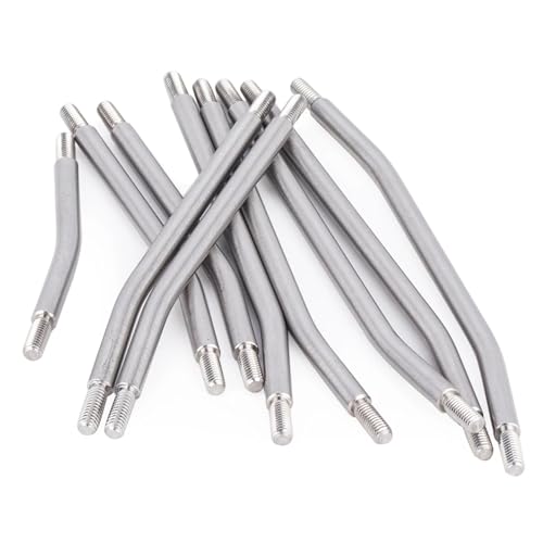 RC Car Upgrade Parts for Axial for SCX10 II 90046 1/10 RC Car Upgrade Parts Stainless Steel 10Pcs Links Rod Set with Ball End 313/324mm Wheelbase - size: 313mm