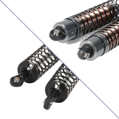 130MM Oil Shock Absorbers Upgrade Compatible with 1/10 RC Crawlers | Fits TRX4 / Axial SCX10 / D90 - Oil Damper Upgrade - Gray - color: Grey