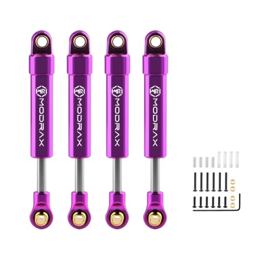 52mm Ultra-Thin Shock Adjustable Inner Spring for TRX4M, Purple | CNC Aluminum Dampers, Multi Mode Adjustment, Low Friction Damping Shaft - color: Purple