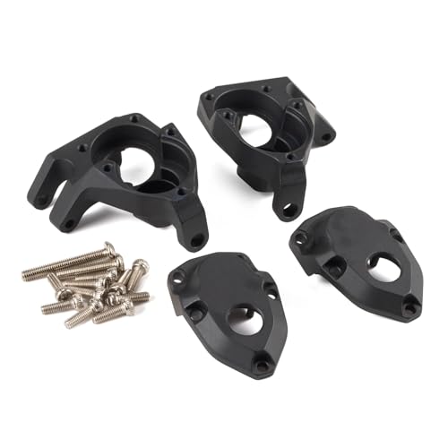F10 Front Rear Portal Cover Set,CNC Aluminum Front Knuckle Rear Portal Cover 12mm Hex for Vanquish F10 Portal Axle VRD VS4-10 Phoenix (Black Knuckle Set) - style: Black Knuckle Set