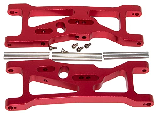 Front/Rear Swing Suspension Arm for Losi 1/10 22S SCT 2WD Short Course Truck Rc Car Upgrade Aluminum Alloy Parts and 2 Tools(Red) - color: Red
