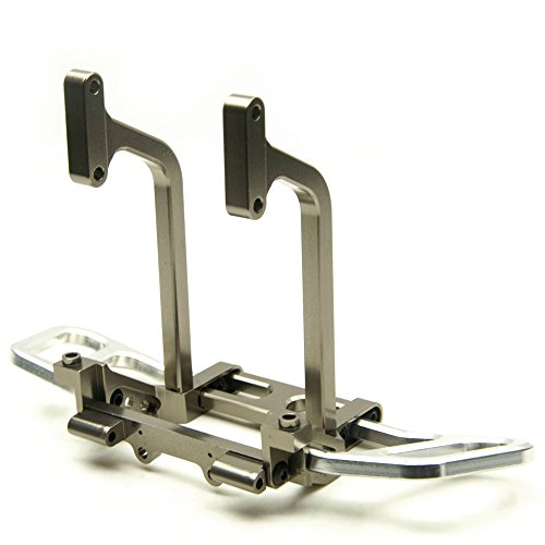 RCLIONS Aluminum Metal Front Bumper Bull Bar for Axial Wraith 1/10 RC Crawler Car Upgrades(Titanium Color)