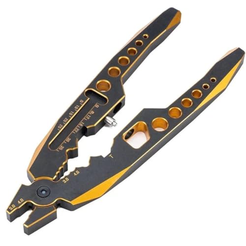 RC Crawlers Components for All-Metal Multi-Function RC Shock Absorbing Tool Pliers Ball Nose Suspension Lever Tools for Car Assembly(Gold) - color: Gold