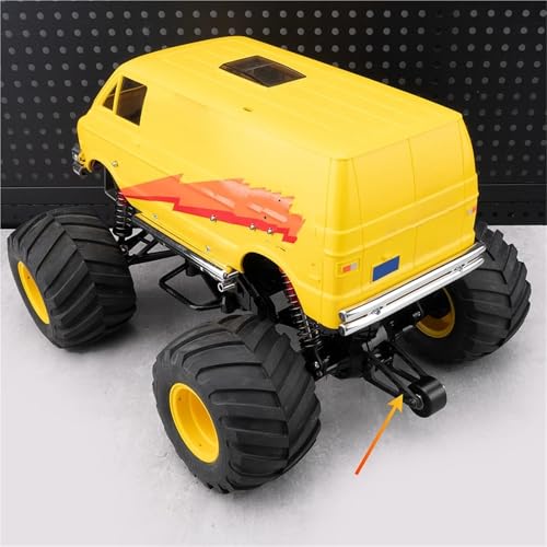 RC Car Upgrade Parts for Tamiya for Lunch Box 1/12 RC Monster Truck Alu Alloy Carbon Fiber Adjustable Rear Stabilizer Bar Wheelie Kit Replacement Parts