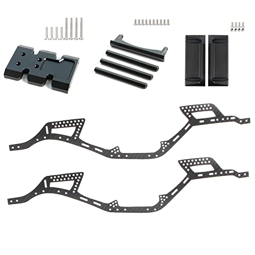 RC Frame Chassis Kit for 1/10 RC Rock Crawle, Gen2 Carbon Fiber LCG Chassis Rails Kit, 72g Lightweight Thickened Cheater Rigs Frame Rails for 1/10 RC Rock Crawler Axial SCX10 (Gen2 LCG Chassis Kit) - color: Gen2 Lcg Chassis Kit