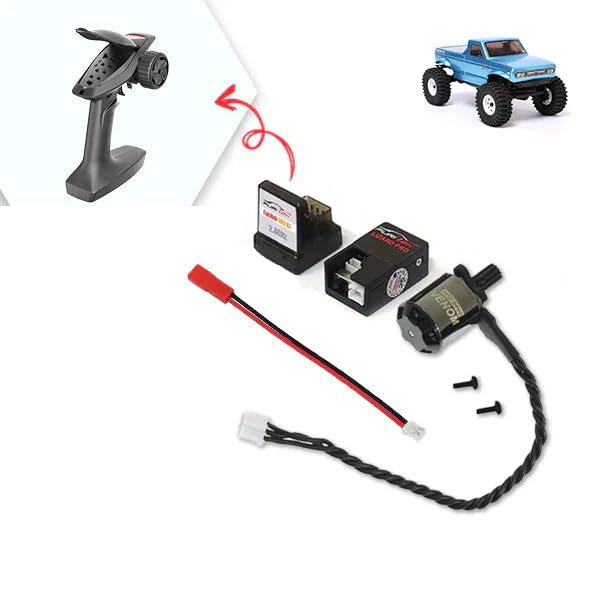 furitek Starter 2S BRUSHLESS Power System for 1/18 RC Crawler Redcat ASCENT-18 - Remote Control Car, RC Cars Upgrade Electronics with Brushless Motor & ESC & Receiver (FUR-2525)