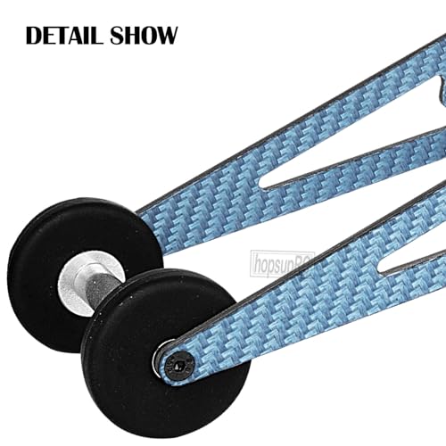 RC Carbon Adjustable Wheelie Bar Kit Tail Wheel Head up Wheel Upgrades Part for 1/10 Slash,Rustler,Bandit,Stampede VXL 2WD,Carbon Adjustable Wheelie Bar w/Mount Hops Up,Navy Blue - color: Navy Blue(upgrades Part)