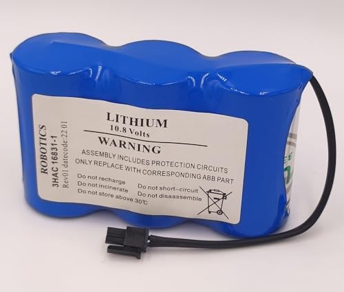 2-Pack 3HAC16831-1 10.8V 17Ah ABB Battery for ABB Robot Controller Battery 3HAC16831-1 LS33600