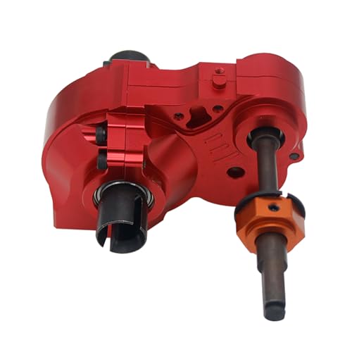 CNC Metal Split Differential Diff.Gear Box Case Assembly Kit (Red) | for 1/5 Hpi Rofun Rovan Km Baja 5B 5T 5Sc Rc Car Parts - color: Red