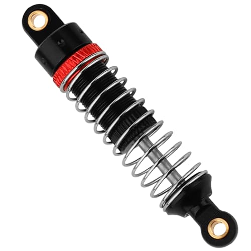 4PCS 53mm/59mm/66mm Aluminum Shocks Absorbers Oil Threaded Damper for 1/18 RC Crawler TRX4M TRX-4M Bronco Defender K10 Upgrade Parts,Silver Color Spring (53mm black) - color: 53mm black