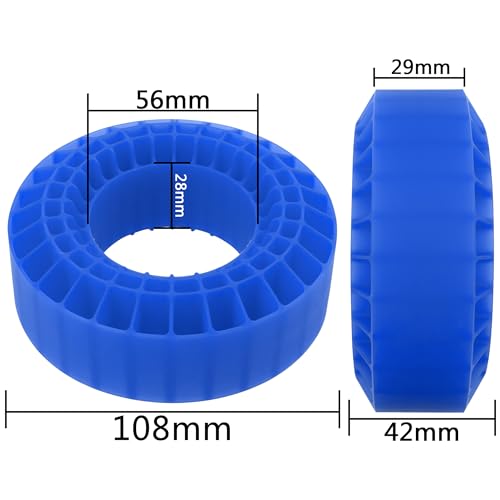 4Pcs Vgoohobby Silicone Rubber Insert Foam 1.9 Tire Inserts Foam Fit for 1.9 Crawler Tires Compatible with SCX10 TRX4 1/10 RC Crawler Car (Blue) - color: Blue