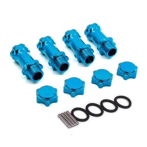 Parts For HSP 1/8 Scale Monster Truck Truggy RC Car 89108 17mm Wheel Hex 30mm Longer Enhanced Mount Adapter Cap Hub Parts(SKY BLUE) - color: SKY BLUE