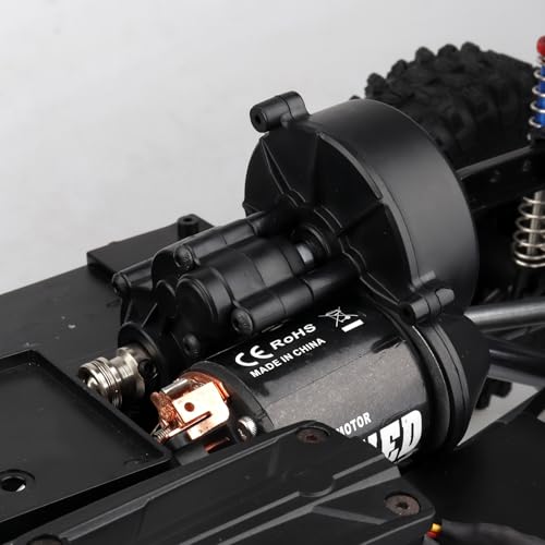 Hobbypark Transmission Gearbox with Motor Pinion Gear for Axial SCX10 SCX10 II 90046 90047 1/10 RC Crawler Cars, Plastic Shell Housing