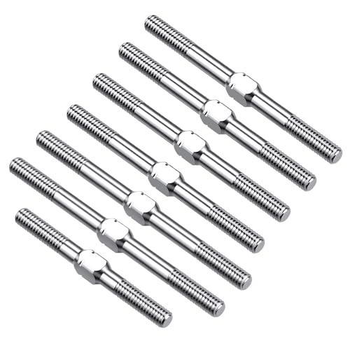 RCLIONS 1set/7pcs Titanium Alloy Turnbuckles Tie Rod Link Set for 1/10 LOSI 22S Sprint RC Car Upgrade Parts