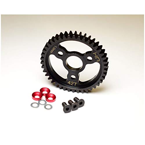 Hot Racing SRVO442 Steel Spur Gear (42T 1.0 Mod)(Red) - TRA