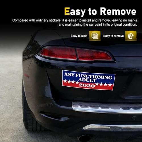 4 PCS Car Bumper Sticker, 12" x 4" Strong Sticky Self-Adhesive Car Decal, Easy to Cut DIY Auto Body Sheet, Paint-Safe for Most Cars SUVs Trucks Cover (White)
