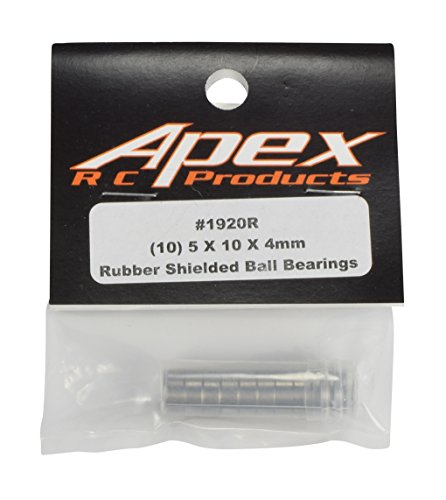 10 Pack 5x10x4mm Rubber Shielded Ball Bearings MR105-2R - Apex RC Products #1920R