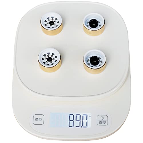 OGRC 1.0 RC Wheel Rims with Brass Rings Deep Dish Wheel Rims 1.0 Beadlock Wheels for 1/18 TRX4M 1/24 SCX24 C10 JLU Deadbolt Gladiator Bronco Crawler Car (White) - color: White