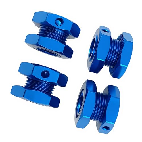 17mm Aluminum Wheel Hex Nut Kit for ARRMA Typhon Mojave Felony 6S (Blue) | 1/8,1/7,Infraction,Limitless,ARAC9416 ARAC9763 ARA311035,CNC Machined,High Strength,Precision Fit,Wear Resistant - color: Blue