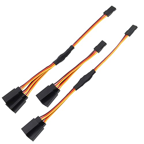8PCS JR Plug Splitter,JR Male Female Y Cable,JR Y Parallel Adapter Splitter Harness Compatible with RC Model Cars or Airplanes