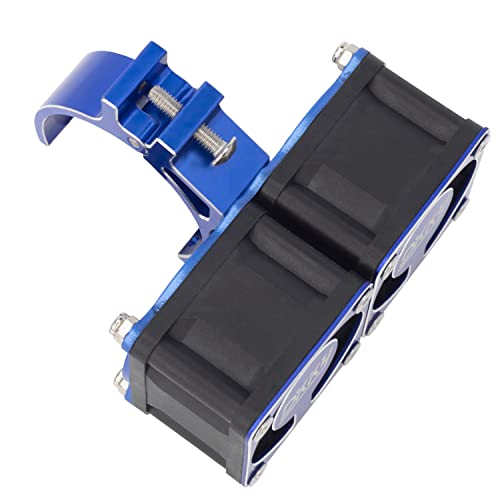 DKKY RC Motor Cooling Fan Heatsink 21000 RPM with 47-51mm Adjustable Mount for 1717 4985 Motors ARRMA Infraction Felony Limitless and Axial, Blue - color: Blue